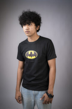 Hero Emblem Tee (Black – Batman Inspired)