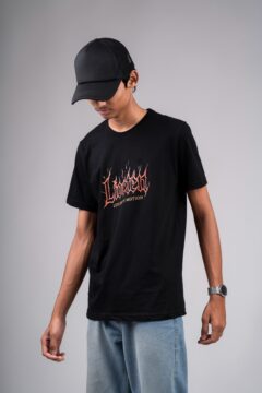 Premium Men’s Solid Round Neck T-Shirt – Black